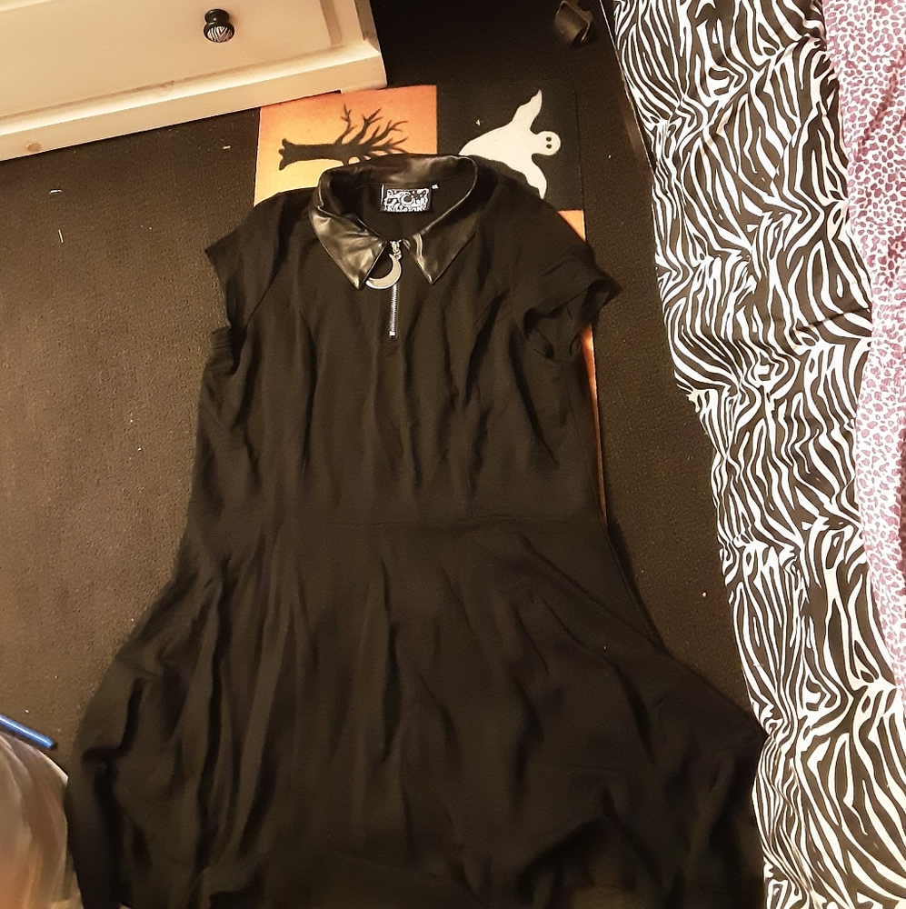 Killstar dress moon zipper in front 4X